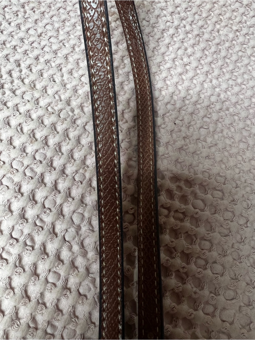 Longchamp Le Pliage Original Mini Pouch Handle Crossbody Blue/Gray Brown - Picture 10 of 11
